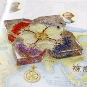 Orgonita Cuadrada 10cm - 4 Árboles de Cobre y Gemas - Imagen 3