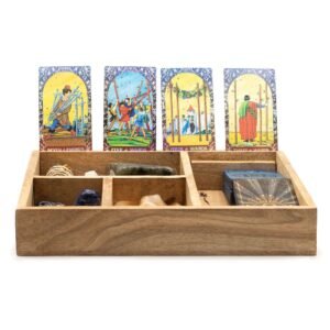 Caja Tarot XL 4 Espacios con Soporte y Sol Zodiacal - Imagen 4
