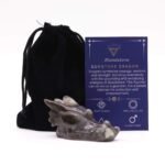 Cabeza de Dragón Grande en Piedra de Sangre Natural - 6cm