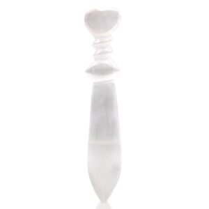 Cuchillo de Selenita Espiral - Athame Ritual Grande 25cm - Imagen 2