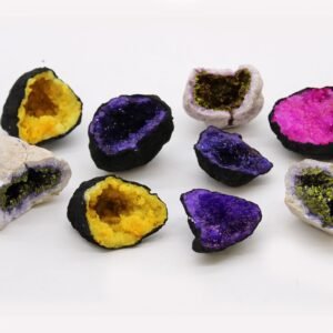 Geoda de Calcita Morada con Exterior Negro - Marruecos - Imagen 3