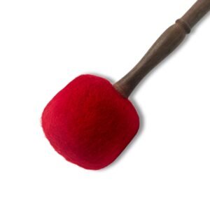 Maza Extra Grande para Gong 34cm - Cabeza de Fieltro Rojo - Imagen 2