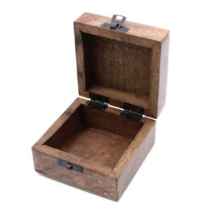 Caja de Madera Blanca con Diseño Azteca - Joyero - Imagen 4