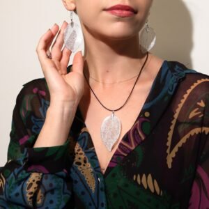 Pendientes Hoja de Valor Plata 925 Elegantes - Imagen 3