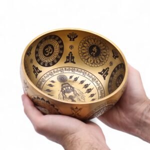 Cuenco Latón puro grabado Yogi - Juego de 4 - Aprox. 3,85 kg - Imagen 3