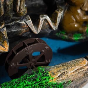 Fuente de Agua Elefantes Enamorados con Molino, Luz y Bola de Cristal (35cm) - Imagen 2