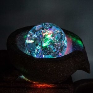 Fuente de Agua Elefantes Enamorados con Molino, Luz y Bola de Cristal (35cm) - Imagen 3