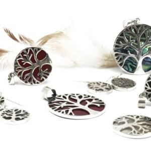 Colgante Árbol de la Vida Plata y Efecto Coral (30mm) - Imagen 5