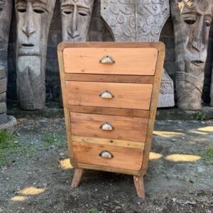 Cajonera de Madera de Teca Reciclada 4 Cajones - Indonesia - Imagen 2