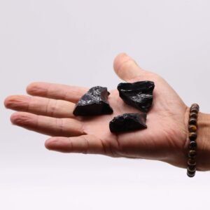 Obsidiana Negra en Bruto - Vidrio Volcánico Natural (500g) - Imagen 3