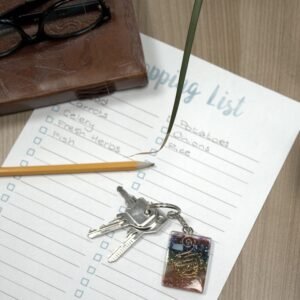 Llavero de Orgonita Flor de la Vida - Octágono Artesanal - Imagen 4