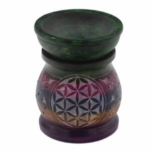 Quemador de Aceite Flor de la Vida en Esteatita - 10 cm - Imagen 4