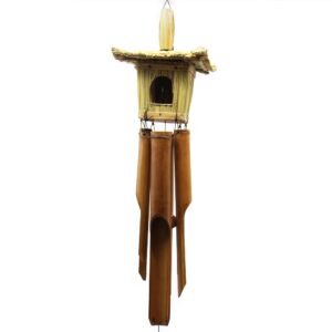 Campana de Bambú y Seagrass - Casita de Pájaros (49x15cm) - Imagen 4