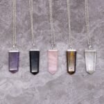 Colgante Plano de Ágata Negra - Piedra Natural Minimalista