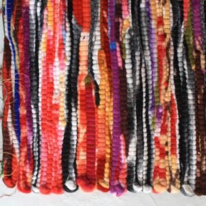 Alfombra de Trapo Multicolor 50x90cm - Algodón Artesanal - Imagen 4