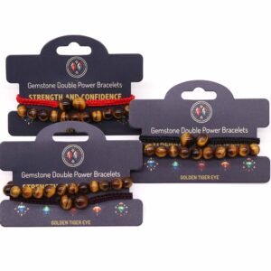 Pulseras de Doble Poder de Piedras Preciosas - Ojo de Tigre - Imagen 2