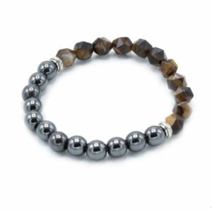 Pulsera de Ojo de Tigre Facetado y Cuentas Magnéticas - Imagen 2