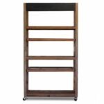 Estantería Expositora de Teca con Ruedas - 8 Dispensadores