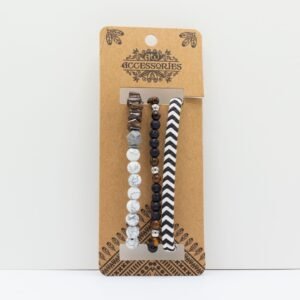 Set de Pulseras para Hombre Urbanas – Estilo Negro y Elegante - Imagen 1