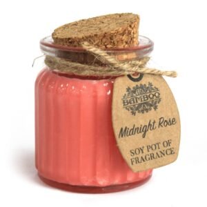 Vela de Cera de Soja en Tarro – Aroma Rosa y Tapa de Corcho (20h) - Imagen 1