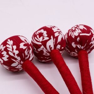 Martillo Masajeador de Ajenjo y Bambú - Rojo Floral - Imagen 6