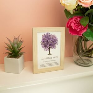 Cuadro Árbol de la Vida con Amatista Natural - Guardián de la Sabiduría (20x15 cm) - Imagen 4