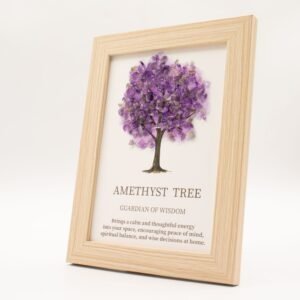 Cuadro Árbol de la Vida con Amatista Natural - Guardián de la Sabiduría (20x15 cm) - Imagen 1