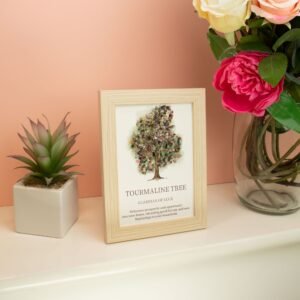 Cuadro Árbol de la Vida con Turmalina Natural - Amuleto de Protección y Suerte (20x15 cm) - Imagen 2