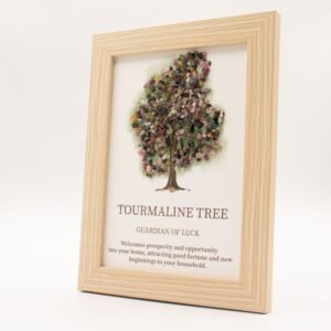 Cuadro Árbol de la Vida con Turmalina Natural - Amuleto de Protección y Suerte (20x15 cm) - Imagen 3