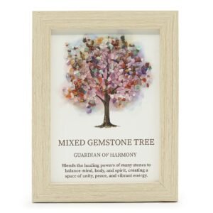 Cuadro Árbol de la Vida con Gemas Naturales Mixtas - Multicolor (20x15 cm) - Imagen 3