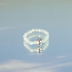 Conjunto de Anillos con Gemas de Ninfa Espiritual – Inspirado en la Puesta de Sol Marina - Imagen 7