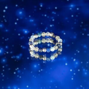 Conjunto de Anillos con Gema de Espíritu Ninfa – Inspirado en las Auroras Boreales - Imagen 7