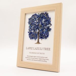 Cuadro Árbol de la Vida con Gemas de Lapislázuli Natural - Decoración Zen (20x15 cm) - Imagen 4