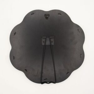 Espejo Decorativo Suave en Forma de Flor – Marco Ondulado Beige Piedra - Imagen 4