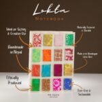 Cuaderno Artesanal Lokta Mini Tiles Natural – Mediano con 45 Hojas