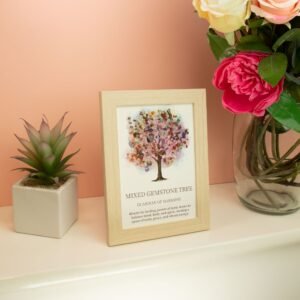 Cuadro Árbol de la Vida con Gemas Naturales Mixtas - Multicolor (20x15 cm) - Imagen 4