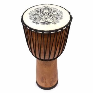 Tambor Djembe Artesanal de Madera Suar y Piel de Cabra – 50 cm Hecho en Indonesia - Imagen 5