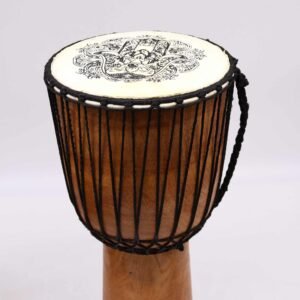 Tambor Djembe Artesanal de Madera Suar y Piel de Cabra – 50 cm Hecho en Indonesia - Imagen 4