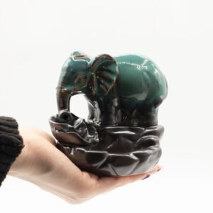 Quemador de Incienso Reflujo Inverso – Elefante en la Piscina de Cerámica - Imagen 3