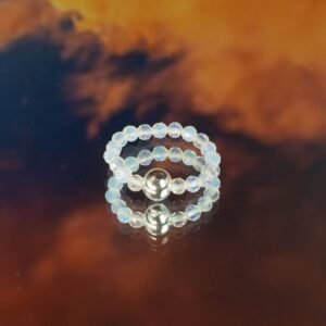 Conjunto de Anillos con Gema de Ninfa – Inspirado en la Luna de Sangre - Imagen 7