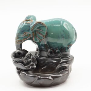 Quemador de Incienso Reflujo Inverso – Elefante en la Piscina de Cerámica - Imagen 5