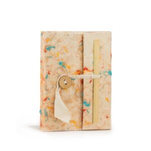 Mini Cuaderno Lokta de Algodón Mixto – Grande (12x8 cm) – 40 Hojas - Imagen 3