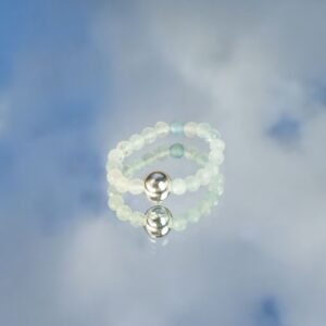 Conjunto de Anillos con Gema de Ninfa – Inspirado en el Océano sin Fin - Imagen 2