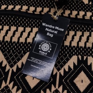 Bolso Tote Jacquard "Musa Viajera" – Diseño Geométrico Boho de Algodón (35x35 cm) - Imagen 3