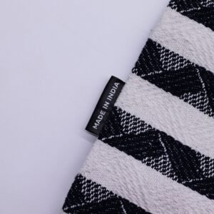 Bolso Tote "Atlas Nómada" – Bolsa de Hombro Jacquard a Rayas (40x35 cm) - Imagen 2