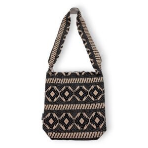 Bolso Tote "Telar del Desierto" – Bolsa de Hombro Jacquard Étnica (40x35 cm)