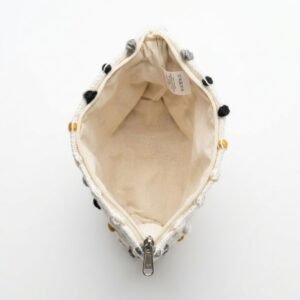 Neceser de Algodón Jacquard Estilo Boho "Hippie Knot" - Hecho en India (25x16 cm) - Imagen 5