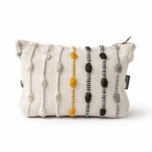 Neceser de Algodón Jacquard Estilo Boho "Hippie Knot" - Hecho en India (25x16 cm) - Imagen 7